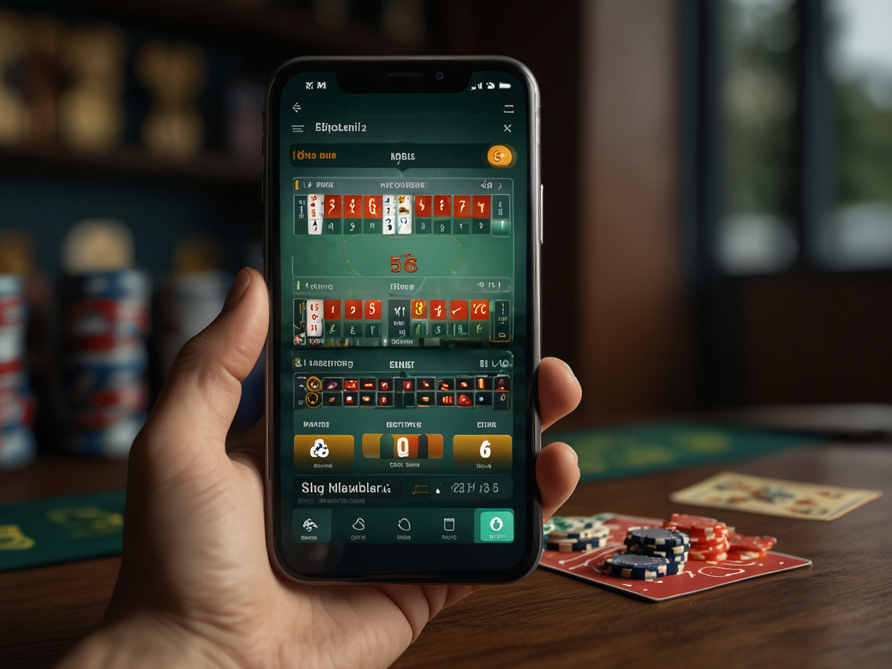 Betwinner mobile app on phone